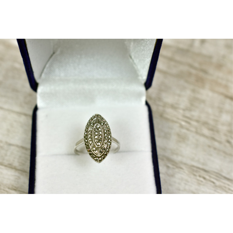 Sky Jewelry Серебряное кольцо с марказитом