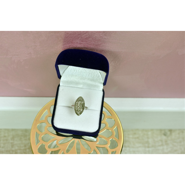 Sky Jewelry Серебряное кольцо с марказитом