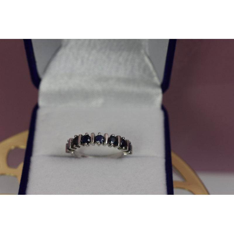 Sky Jewelry Серебряное кольцо с темно-синей Шпинелью