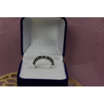 Sky Jewelry Серебряное кольцо с темно-синей Шпинелью