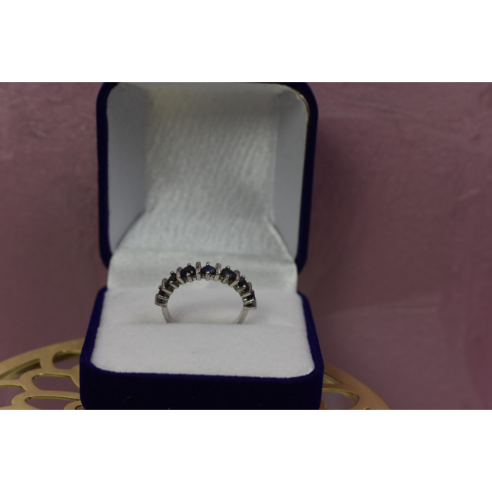 Sky Jewelry Серебряное кольцо с темно-синей Шпинелью