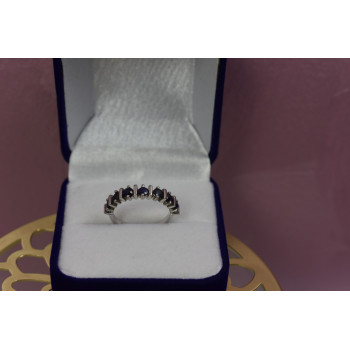 Sky Jewelry Серебряное кольцо с темно-синей Шпинелью