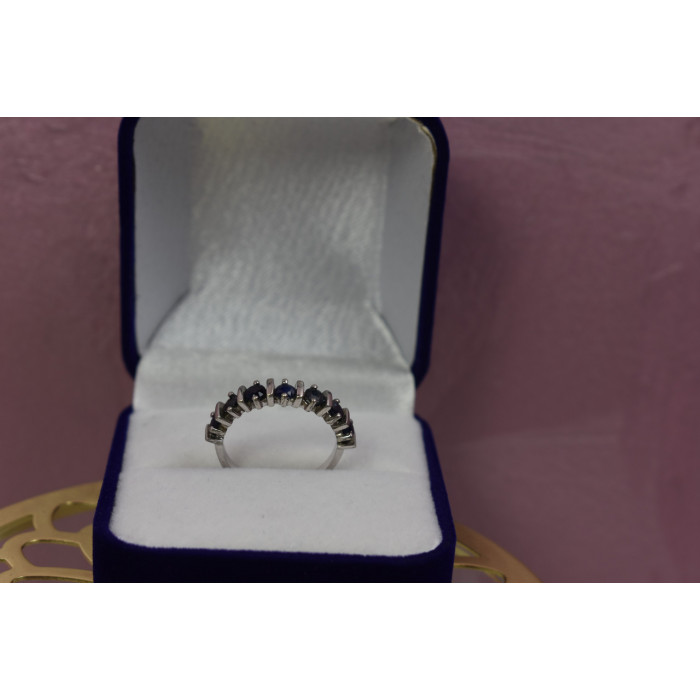 Sky Jewelry Серебряное кольцо с темно-синей Шпинелью