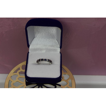 Sky Jewelry Серебряное кольцо с темно-синей Шпинелью