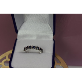 Sky Jewelry Серебряное кольцо с темно-синей Шпинелью