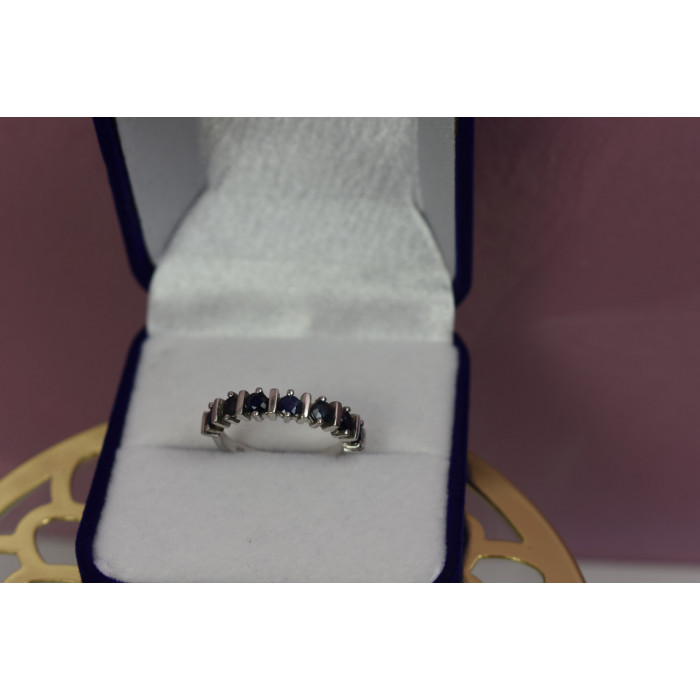 Sky Jewelry Серебряное кольцо с темно-синей Шпинелью