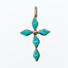 Sky Jewelry Серебряный крестик с бирюзой