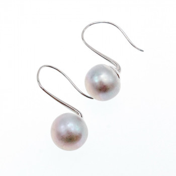 Sky Jewelry Серебряные серьги с жемчугом 925 проба