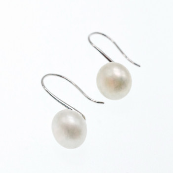 Sky Jewelry Серебряные серьги с жемчугом