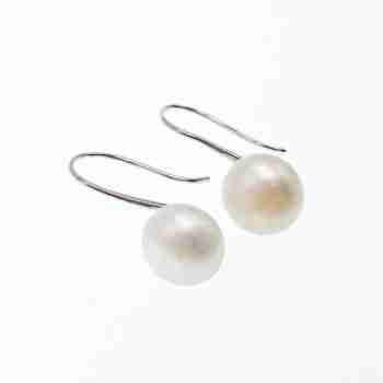 Sky Jewelry Серебряные серьги с жемчугом
