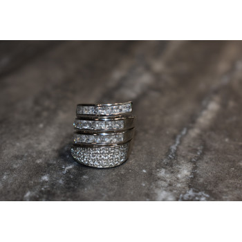 Sky Jewelry Серебряное кольцо с фианитами