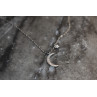 Sky Jewelry Серебряная цепочка с кулоном луна и звезда