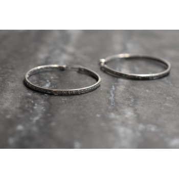 Sky Jewelry Серебряные серьги-кольца   с фианитами