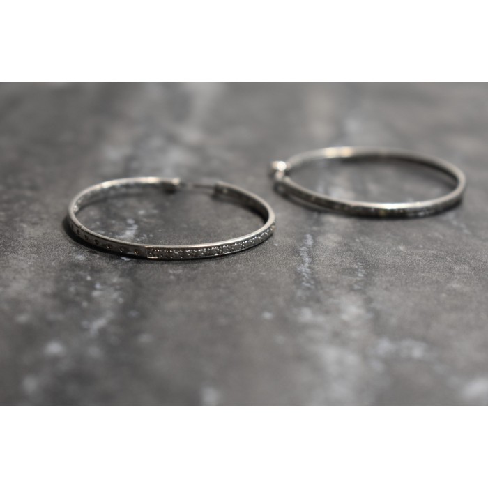 Sky Jewelry Серебряные серьги-кольца   с фианитами