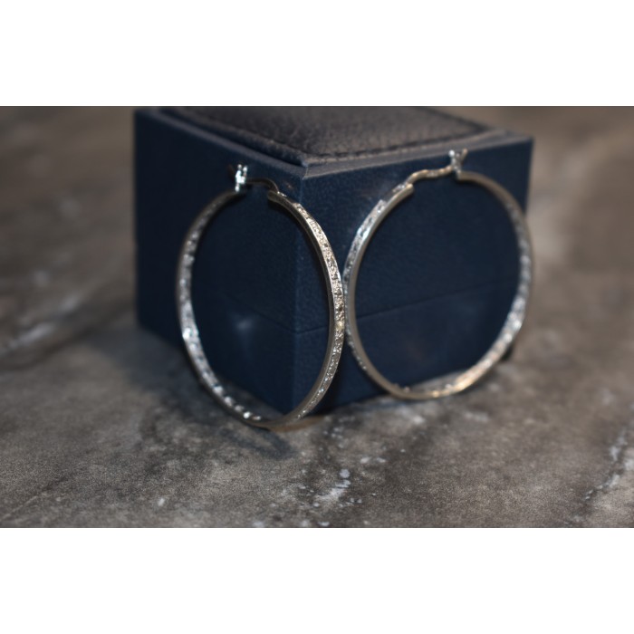 Sky Jewelry Серебряные серьги-кольца   с фианитами