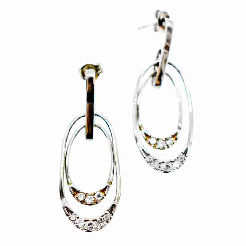 Sky Jewelry Серебряные серьги-гвоздики с фианитами 925 проба