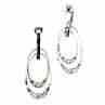 Sky Jewelry Серебряные серьги-гвоздики с фианитами 925 проба