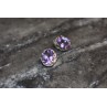 Sky Jewelry Серебряные серьги-гвоздики с аметистом