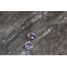 Sky Jewelry Серебряные серьги-гвоздики с аметистом