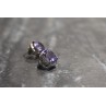 Sky Jewelry Серебряные серьги-гвоздики с аметистом