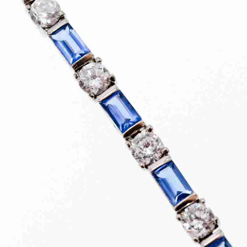 Sky Jewelry Серебряный браслет с фианитами 925 проба