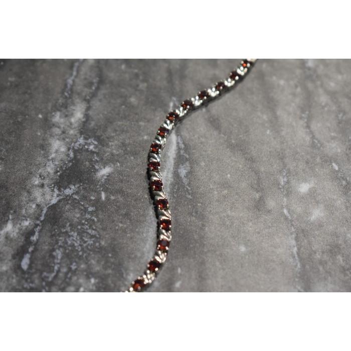 Sky Jewelry Серебряный браслет 925 проба с Гранатом