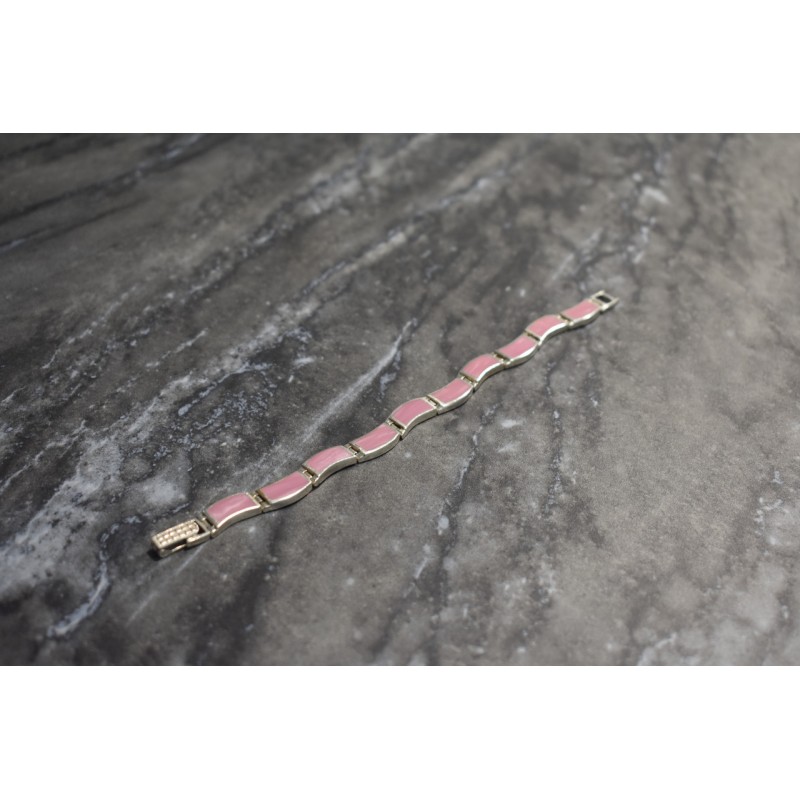 Sky Jewelry Серебряный браслет с камнем Розовый Агат