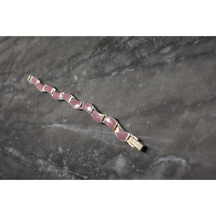 Sky Jewelry Серебряный браслет с камнем Розовый Агат