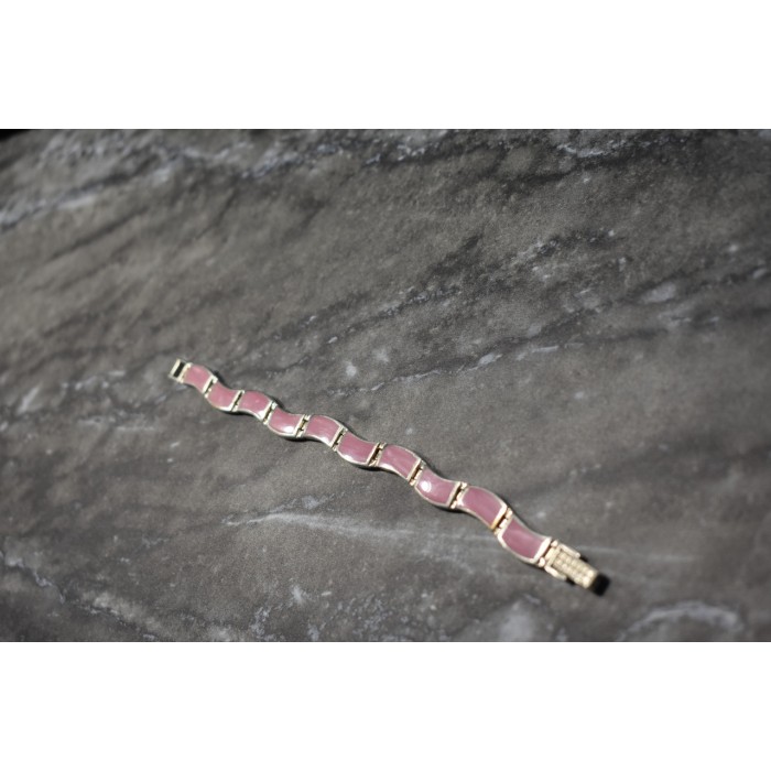 Sky Jewelry Серебряный браслет с камнем Розовый Агат