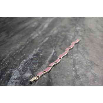 Sky Jewelry Серебряный браслет с камнем Розовый Агат