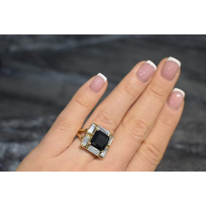 Sky Jewelry Серебряное кольцо в позолоте 925 проба