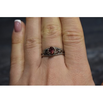 Sky Jewelry Серебряное кольцо 925 пробы с Рубином
