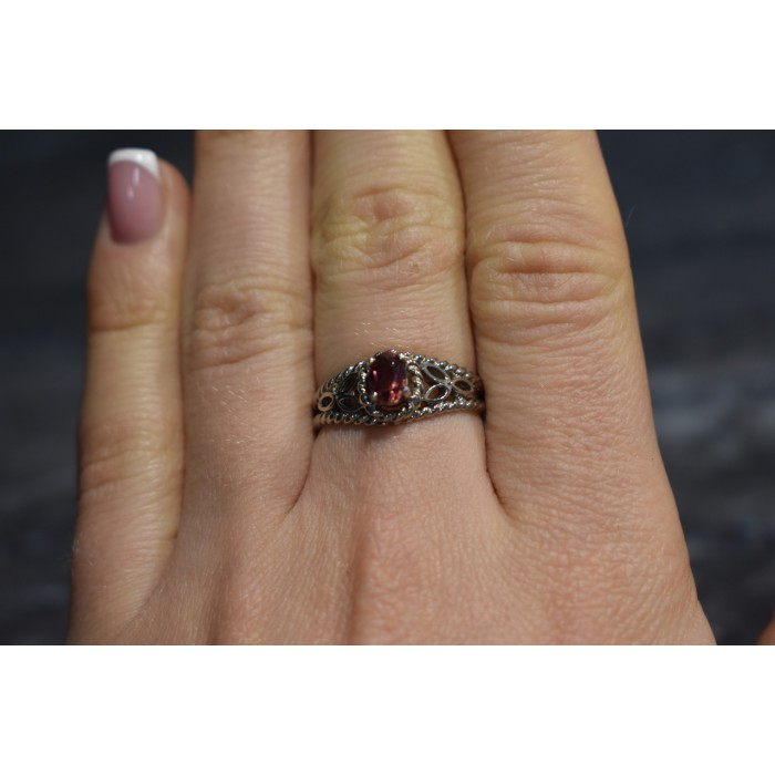 Sky Jewelry Серебряное кольцо 925 пробы с Рубином