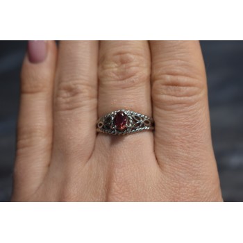 Sky Jewelry Серебряное кольцо 925 пробы с Рубином