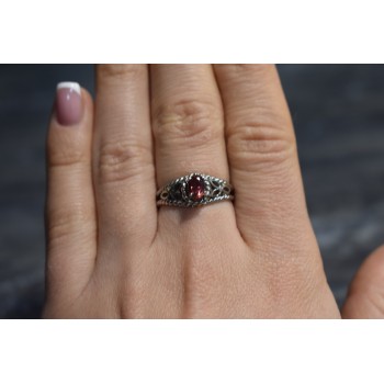 Sky Jewelry Серебряное кольцо 925 пробы с Рубином