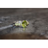 Sky Jewelry Серебряное кольцо с камнями Перидот и Цаворит