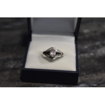 Sky Jewelry Серебряное кольцо 925 проба с Морганитом