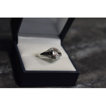 Sky Jewelry Серебряное кольцо 925 проба с Морганитом