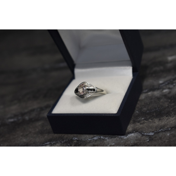 Sky Jewelry Серебряное кольцо 925 проба с Морганитом