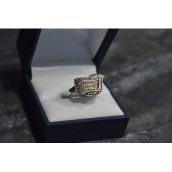 Sky Jewelry Серебряное кольцо 925 пробы с марказитом
