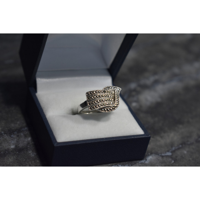 Sky Jewelry Серебряное кольцо 925 пробы с марказитом
