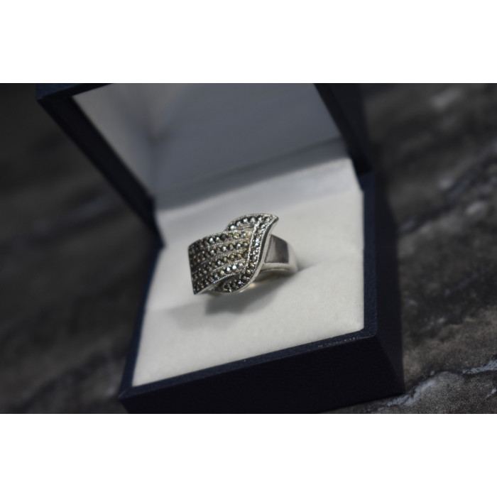 Sky Jewelry Серебряное кольцо 925 пробы с марказитом