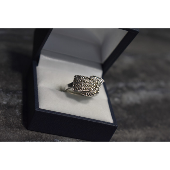 Sky Jewelry Серебряное кольцо 925 пробы с марказитом