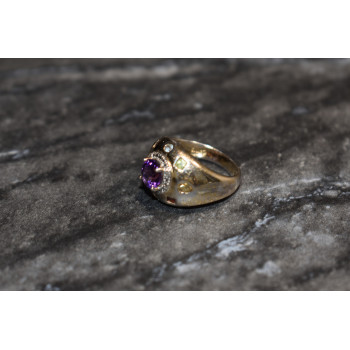 Sky Jewelry Серебряное кольцо с Аметистом и натуральными камнями