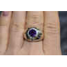 Sky Jewelry Серебряное кольцо с Аметистом и натуральными камнями