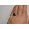 Sky Jewelry Серебряное кольцо с Гранатом и черным нефритом