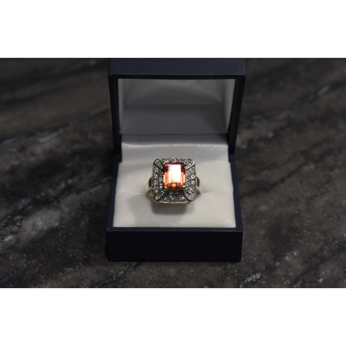 Sky Jewelry Серебряное кольцо с камнем Шпинель и гошенит (берилл)