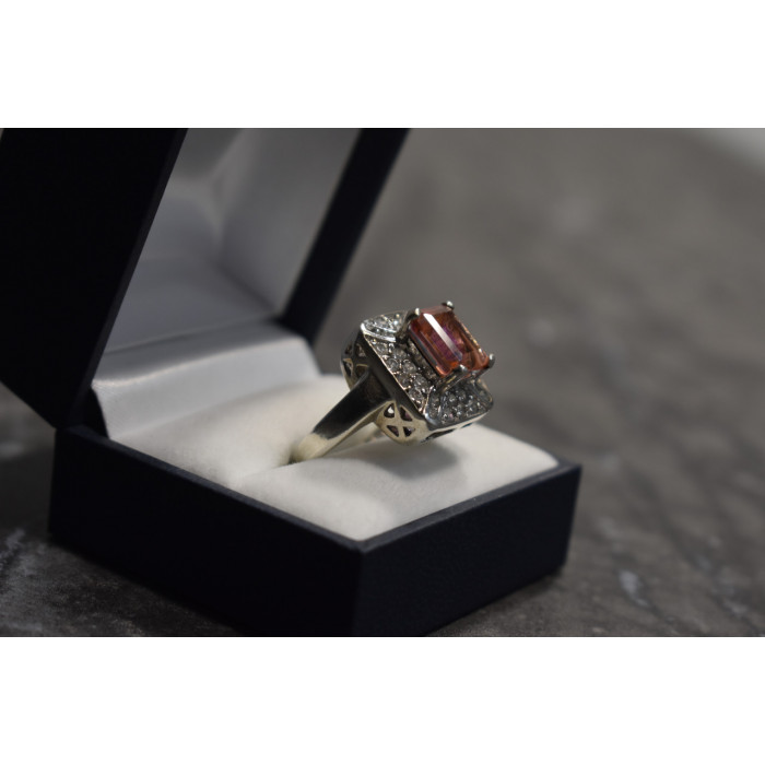 Sky Jewelry Серебряное кольцо с камнем Шпинель и гошенит (берилл)