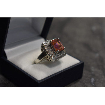 Sky Jewelry Серебряное кольцо с камнем Шпинель и гошенит (берилл)