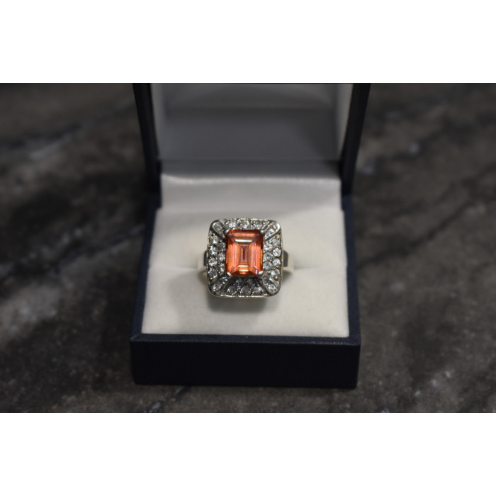 Sky Jewelry Серебряное кольцо с камнем Шпинель и гошенит (берилл)